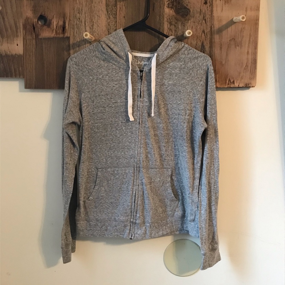 Aéropostale (L) grey zip up hoodie